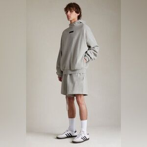 Fear of God Essentials Dark Heather Oatmeal Hoodie Sweatshirt Size XXL
